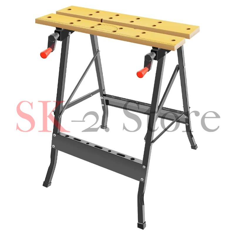 Home Office Work Table - 多機能調整可能なワークベンチ 木工用硬材作業台 ワークショップ DIY オフィス 家庭用