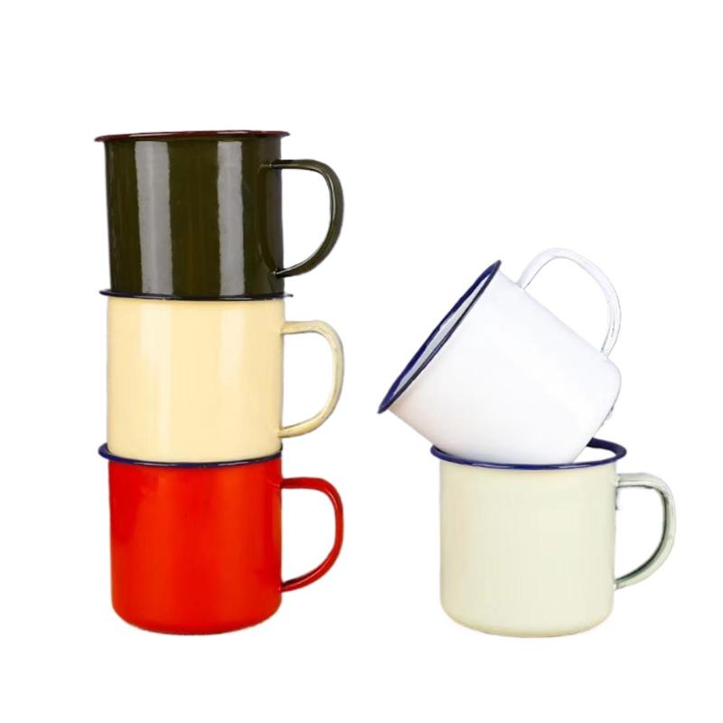 Home Office Logo - 【M】エナメル製ドリンクマグカップ 多色・多サイズ カスタムロゴ対応 家庭・キャンプ・オフィス用