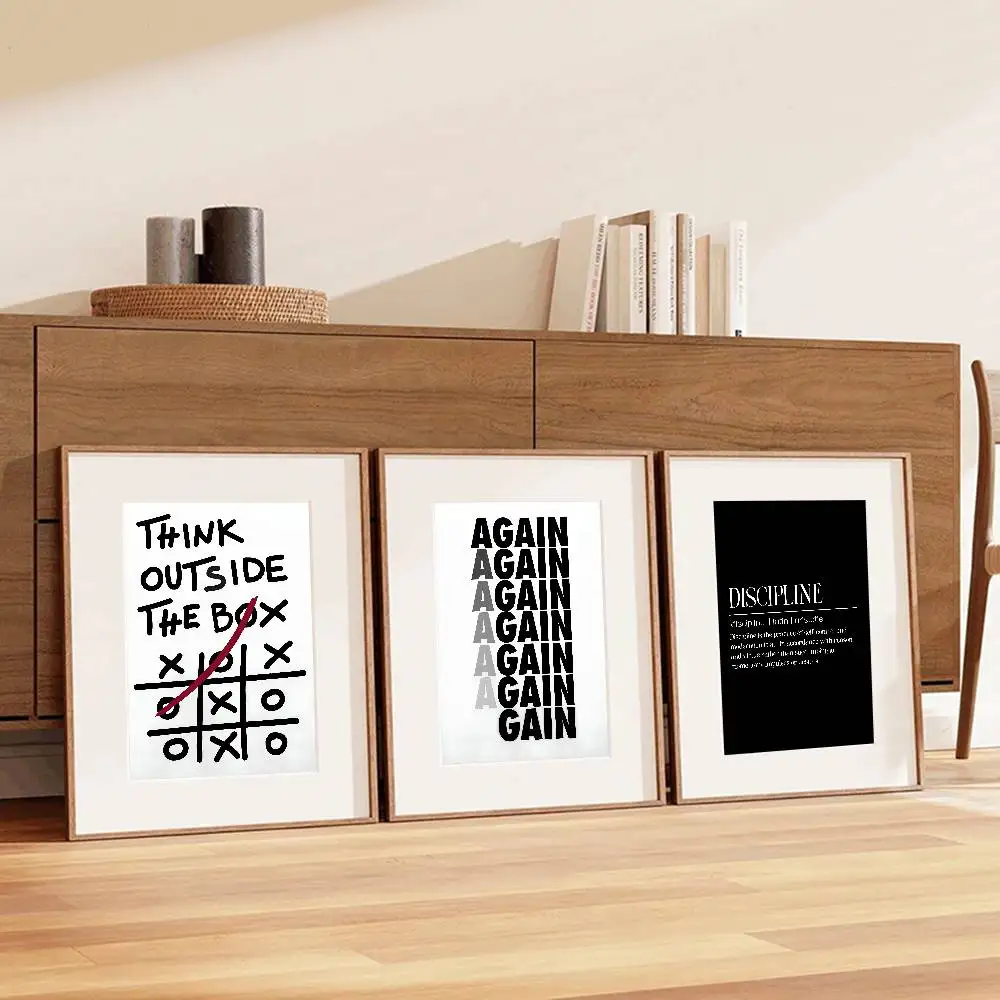 黒と白のインスピレーションを与えるメッセージが書かれた壁掛け - Home Office Room Inspiration のレビューと価格