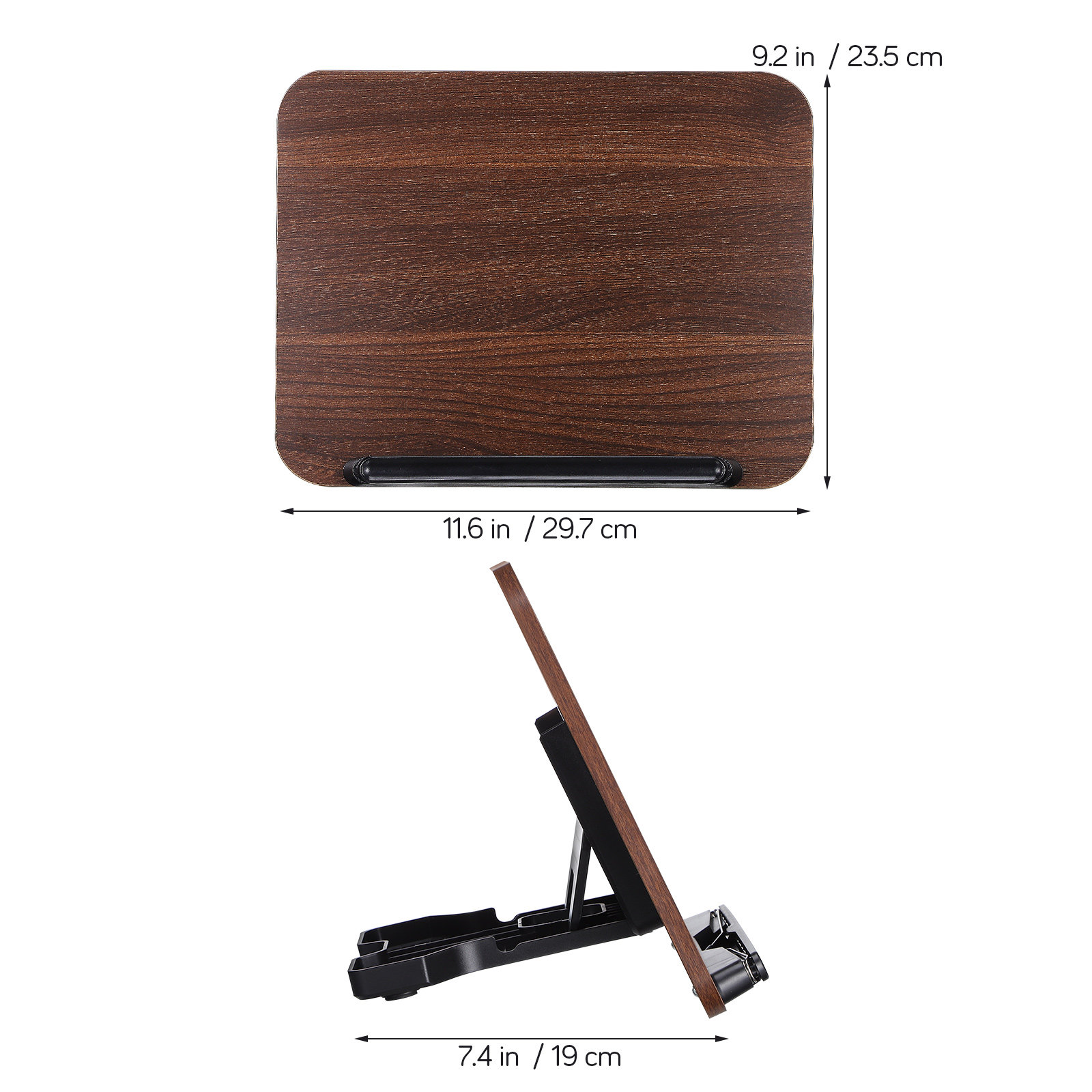 読書用の角度調整可能なウォールナット製ブックスタンド。13段 - Document Holder Stand のレビューと価格