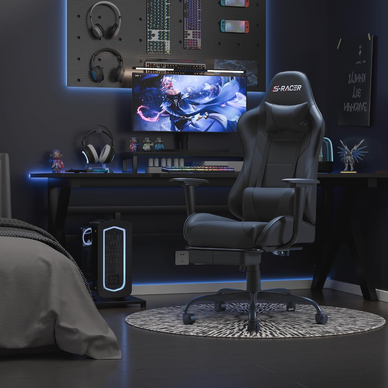 Homall 人間工学に基づいたゲーミングチェア、合成皮革製 - Ergonomic Office Chair のレビューと価格