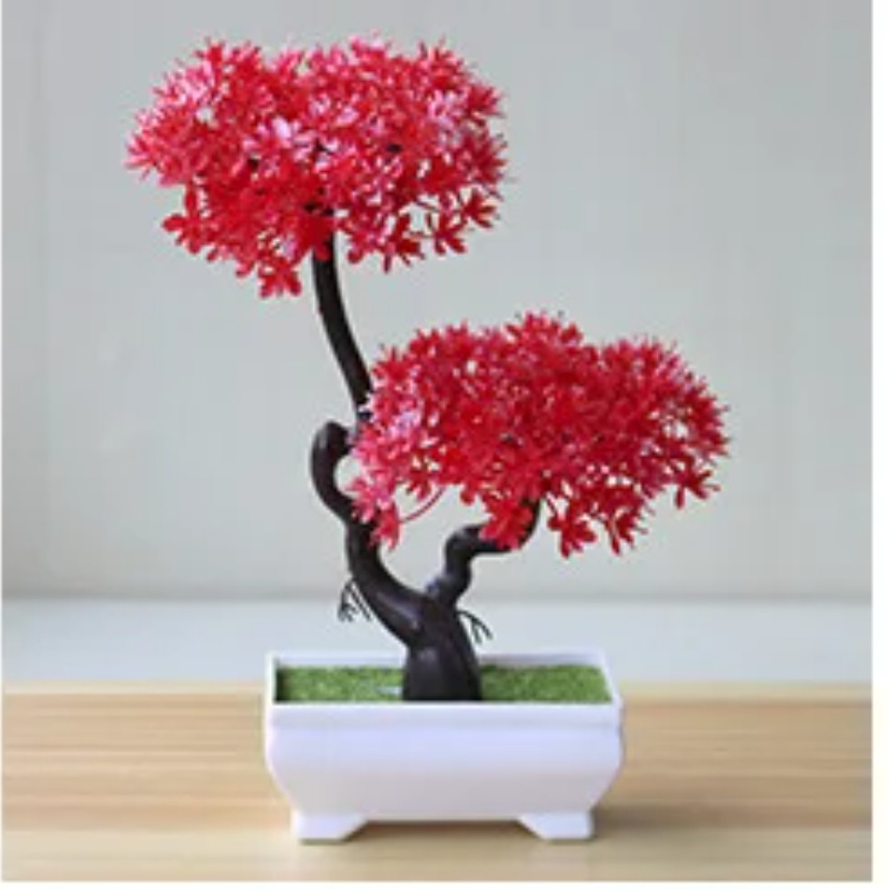 人工小型樹木鉢植え植物、偽物の盆栽、テーブル装飾用植物、家庭 - Home Office Layout のレビューと価格