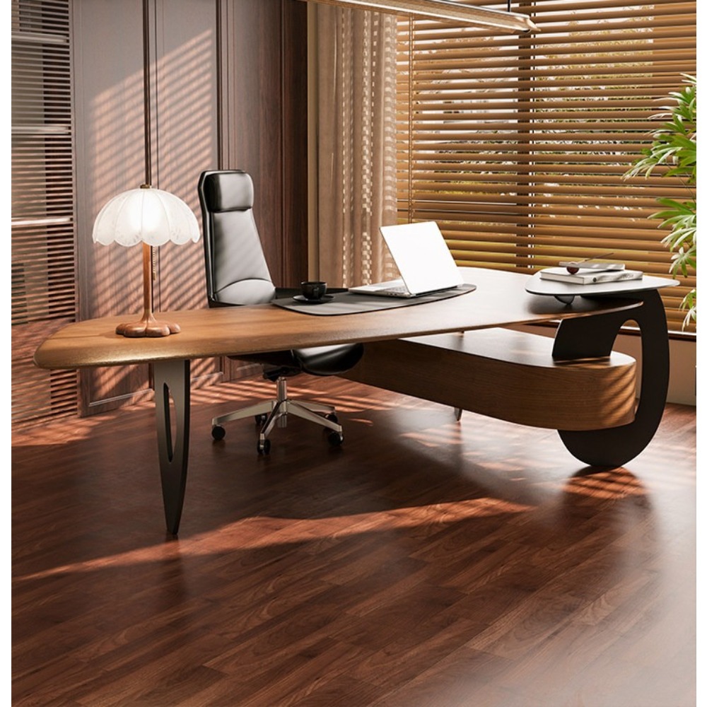 高級パイン材エグゼクティブデスク、大型一枚板マネージャーオフ - Home Office Work Table のレビューと価格