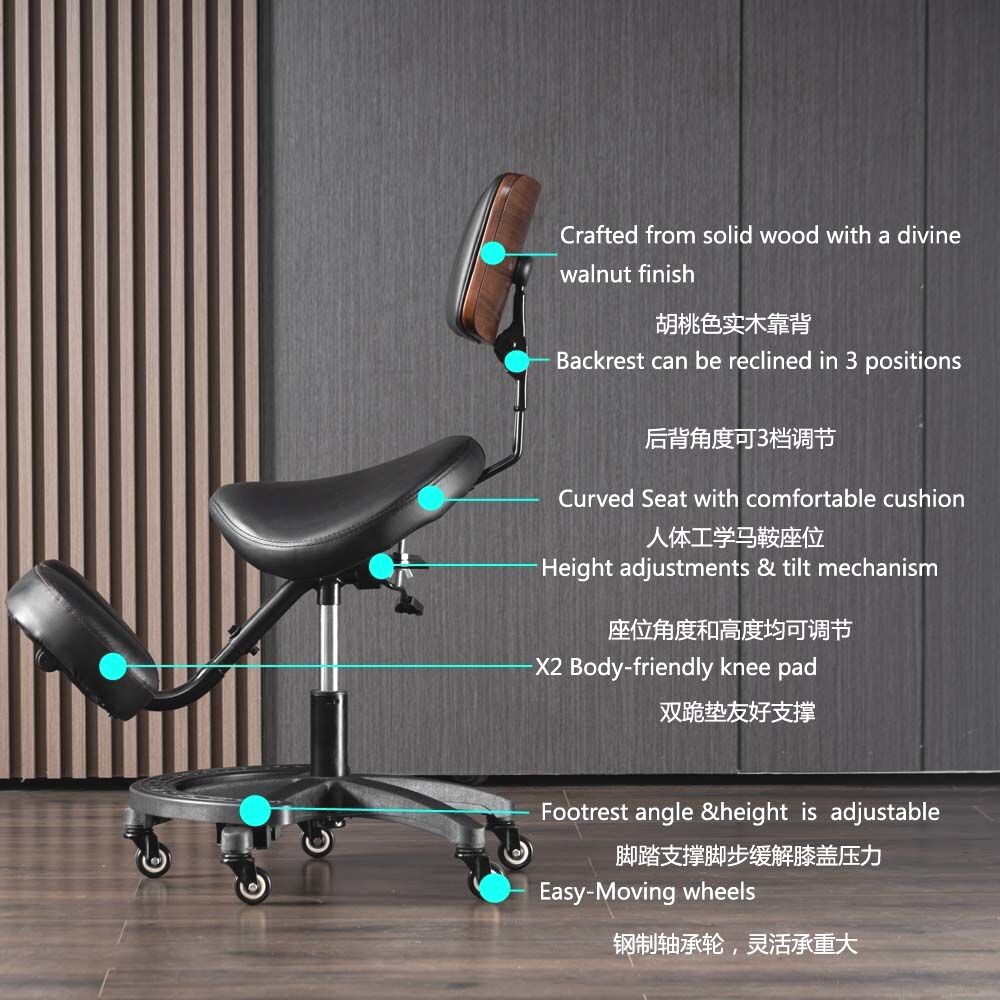調整可能な人間工学に基づいたひざまずき椅子 姿勢矯正 ホーム - Ergonomic Office Chair のレビューと価格