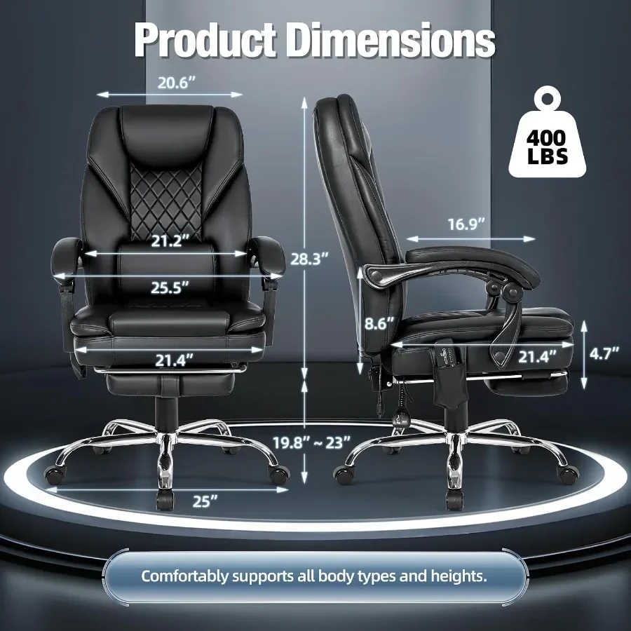 オフィスでの使用に適した、フットレスト付きのヒーター内蔵マッ - Ergonomic Office Chair のレビューと価格