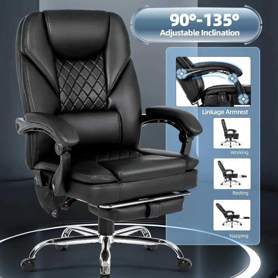 オフィスでの使用に適した、フットレスト付きのヒーター内蔵マッ - Ergonomic Office Chair のレビューと価格